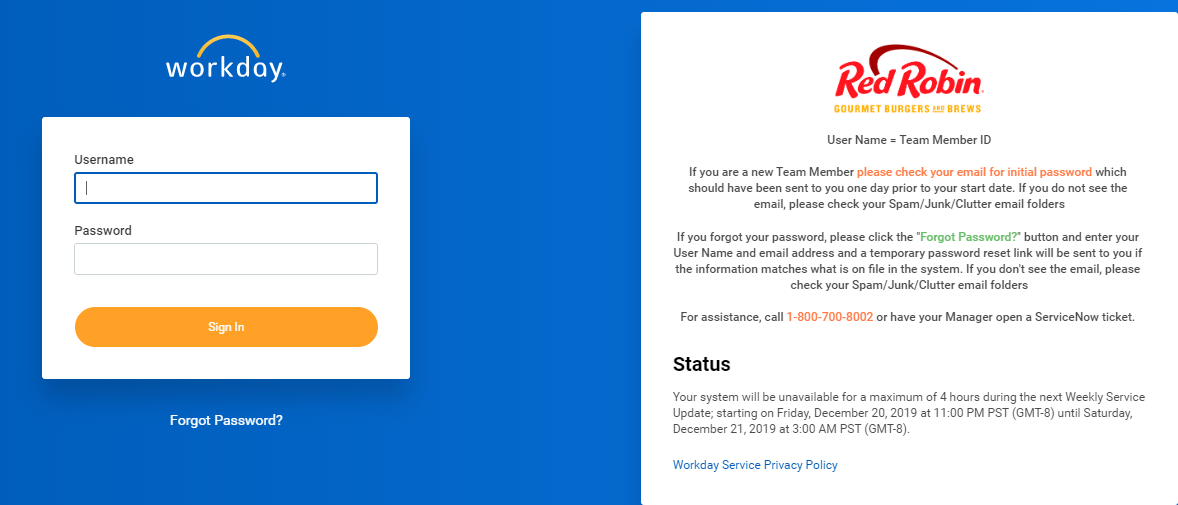 Www myworkday redrobin Red Robin Team Member Account Login